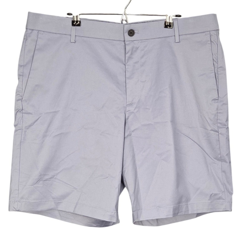 Banana Republic Chino Shorts Mens 38 Blue 9" Inseam Stretch Quick Dry Casual NEW